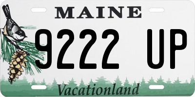 ME license plate 9222UP
