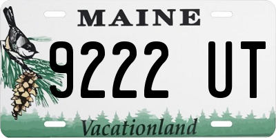 ME license plate 9222UT