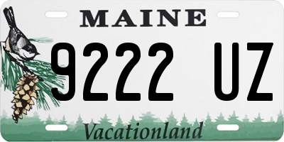 ME license plate 9222UZ