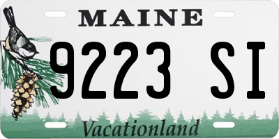 ME license plate 9223SI