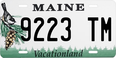 ME license plate 9223TM
