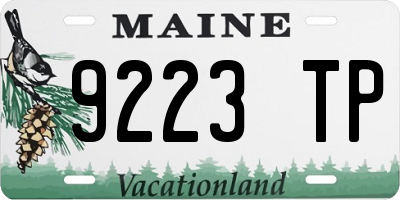 ME license plate 9223TP