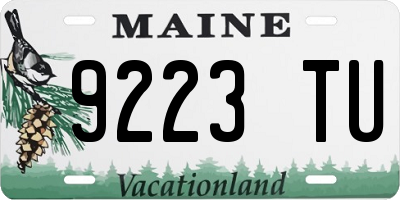 ME license plate 9223TU