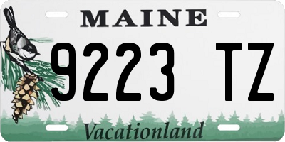 ME license plate 9223TZ