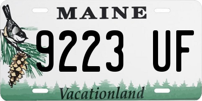 ME license plate 9223UF