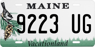 ME license plate 9223UG