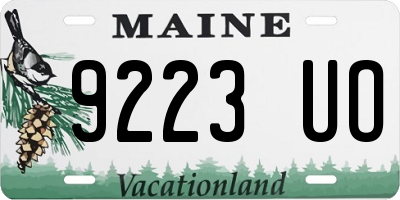 ME license plate 9223UO