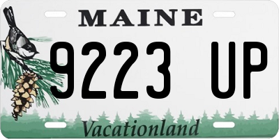 ME license plate 9223UP