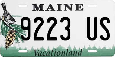 ME license plate 9223US
