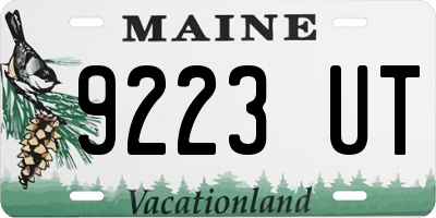 ME license plate 9223UT