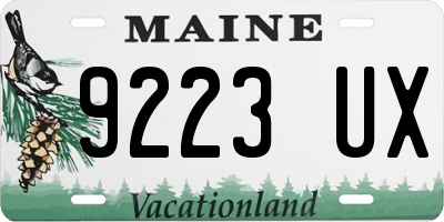 ME license plate 9223UX