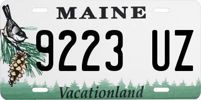 ME license plate 9223UZ