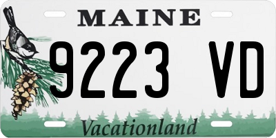 ME license plate 9223VD