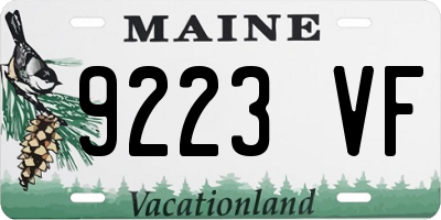 ME license plate 9223VF