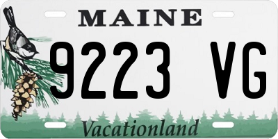 ME license plate 9223VG