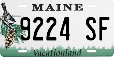 ME license plate 9224SF