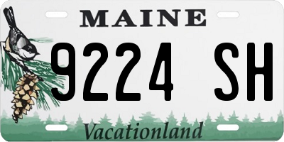 ME license plate 9224SH