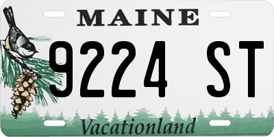 ME license plate 9224ST