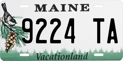 ME license plate 9224TA