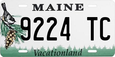 ME license plate 9224TC