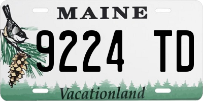 ME license plate 9224TD