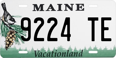 ME license plate 9224TE