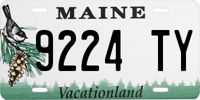 ME license plate 9224TY