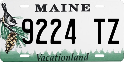 ME license plate 9224TZ