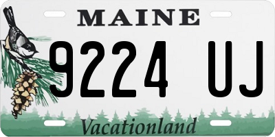 ME license plate 9224UJ