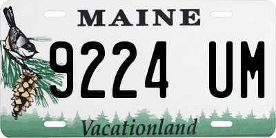 ME license plate 9224UM