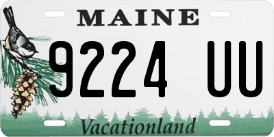 ME license plate 9224UU