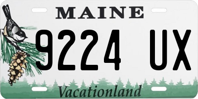 ME license plate 9224UX