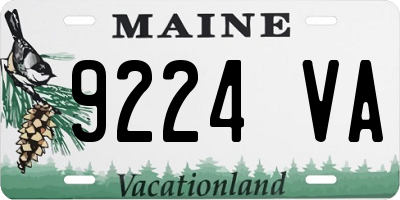 ME license plate 9224VA