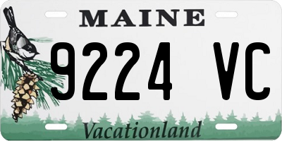 ME license plate 9224VC