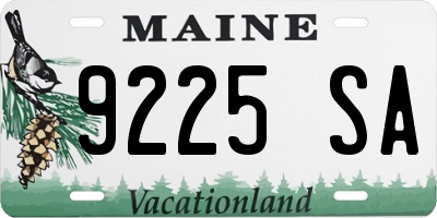ME license plate 9225SA