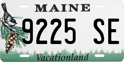 ME license plate 9225SE