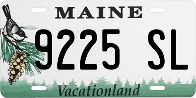 ME license plate 9225SL