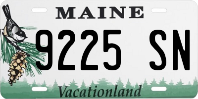 ME license plate 9225SN