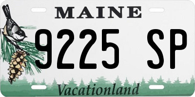 ME license plate 9225SP