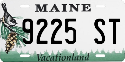 ME license plate 9225ST