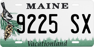 ME license plate 9225SX