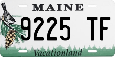 ME license plate 9225TF