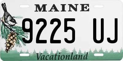 ME license plate 9225UJ