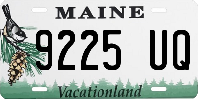 ME license plate 9225UQ