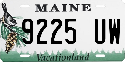 ME license plate 9225UW