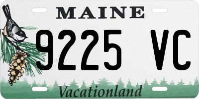 ME license plate 9225VC