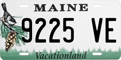 ME license plate 9225VE