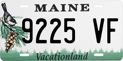 ME license plate 9225VF