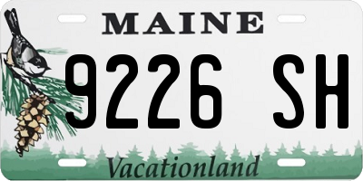 ME license plate 9226SH