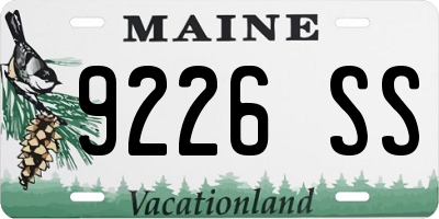 ME license plate 9226SS